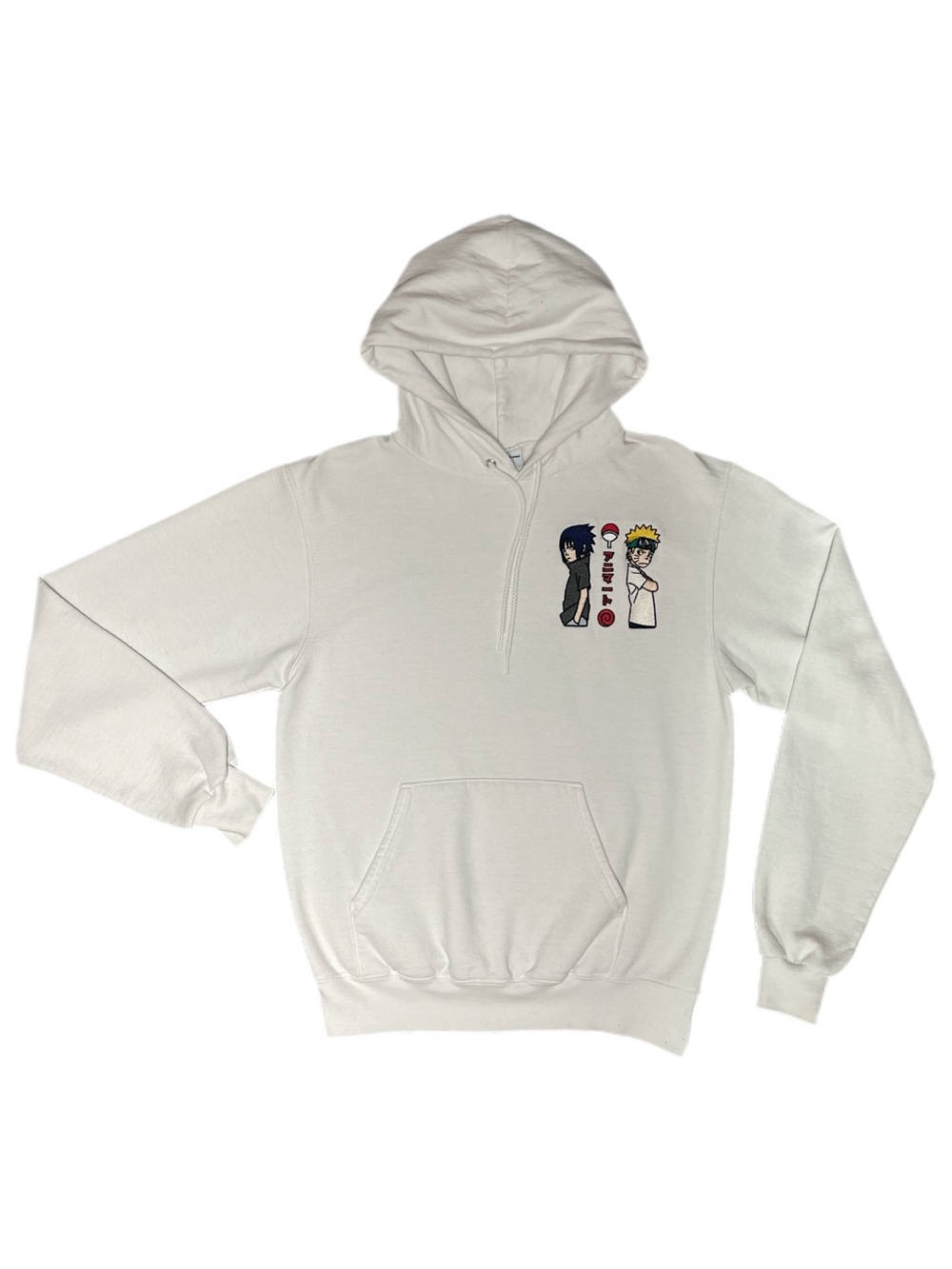 RARE! Champion Embroidered Anime Sasuke and Naruto Hoodie